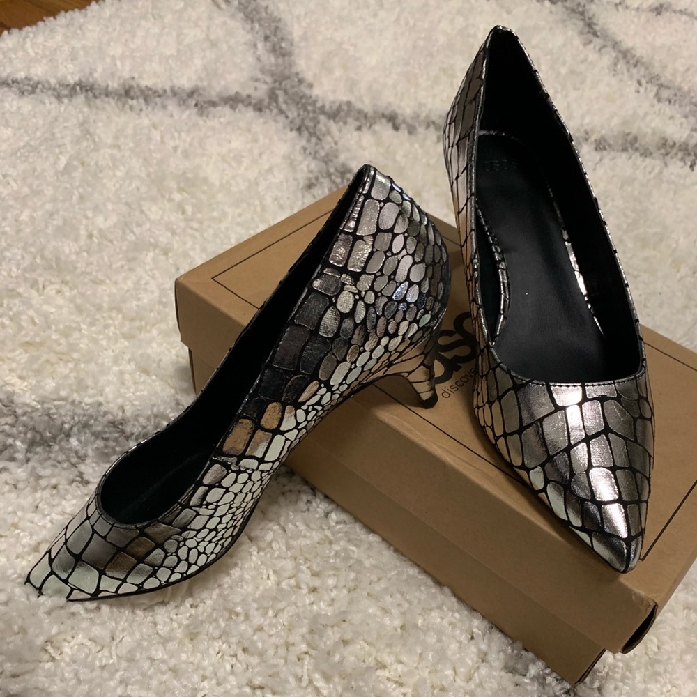 Never worn. Silver and black Asos shoes